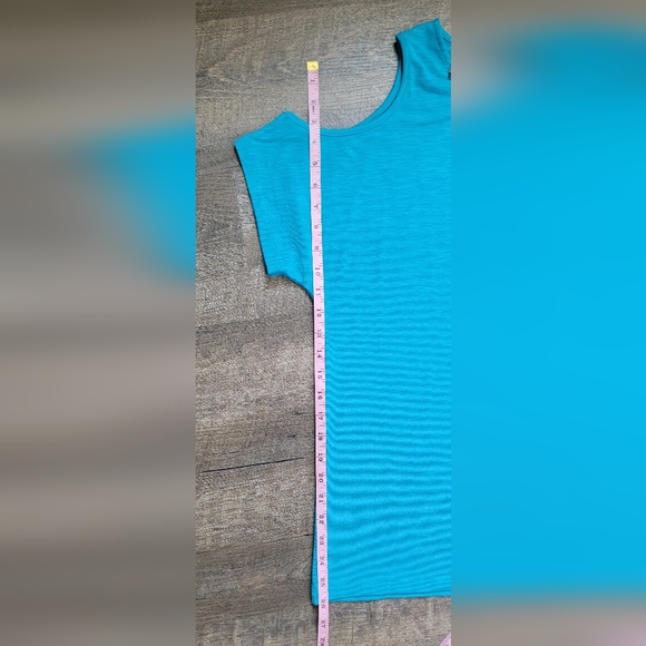 Jones New York Cold Sholder Tee Women's XL Blue w/Silver Accent Soft & Stretchy - Picture 8 of 11